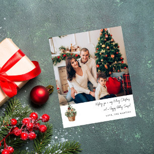 Flyer Árvore de Natal Rústica de Orçamento Nota Foto