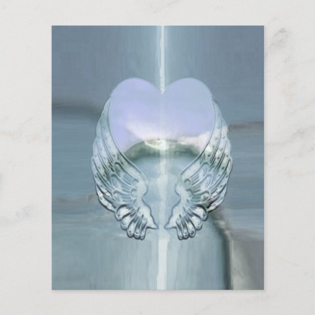 Flyer Asas prateadas ao redor do coração (Frente)