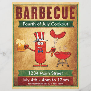 Flyer Asse o quarto do Cookout de julho