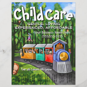 Flyer Assistência à Criança. Babysitting. Cuidados Diári