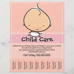Flyer Assistência à Criança. Babysitting.folheto tearshe