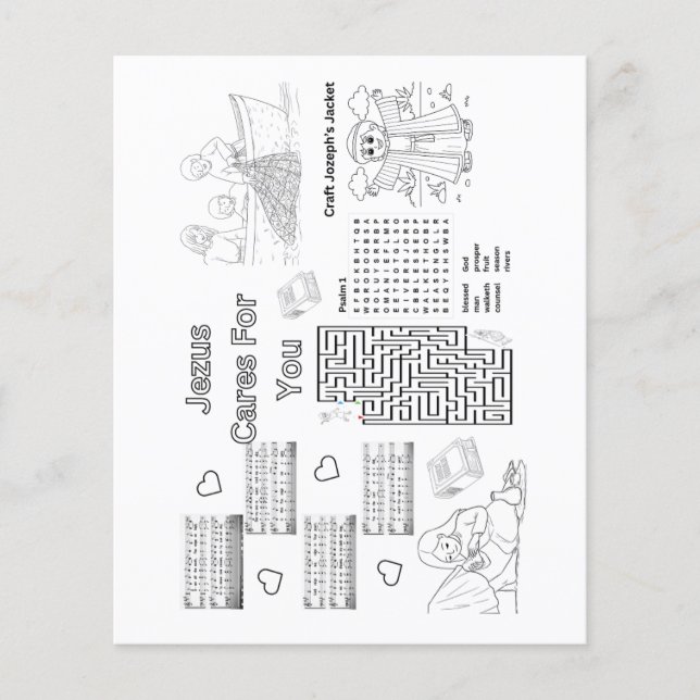 Flyer Atividades de bíblia Imprimíveis para laminar como (Frente)