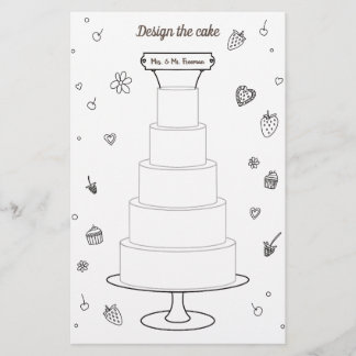 Flyer Atividades de Casamento Coloração de Páginas Desig