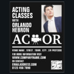 Flyer Ator, Publicidade em Classes Atuais<br><div class="desc">Ator,  Folhetos De Publicidade Em Classes Atuantes Na Loja De Cartão de visita.</div>