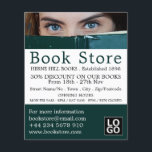 Flyer Atrás do Livro, Publicidade na Loja de Livros<br><div class="desc">Mulher Por Trás Do Livro,  Folhetos De Publicidade Da Loja De Livros Pela Loja De Cartão de visita.</div>
