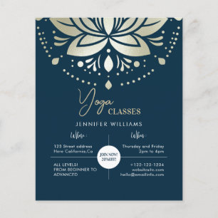Flyer Aulas de Instrutor de Yoga Flor de Mandala Lótus D