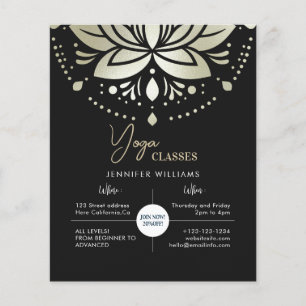 Flyer Aulas de Instrutor de Yoga Gold Lotus Mandala Pret