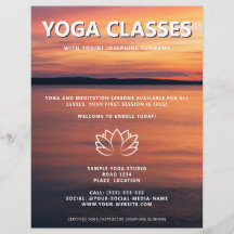 Aulas de Yoga ao Pôr do Sol Promoção de Estúdio de