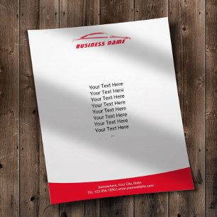 Flyer Auto automotriz vermelho moderno de detalhe do