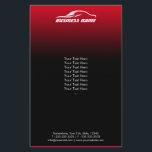 Flyer Automotivo Preto e Vermelho Moderno com Detenção A<br><div class="desc">Auto Detail Modern Black & Red Automotive Flyers.</div>