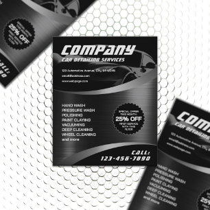 Flyer Automóvel metálico moderno e falso