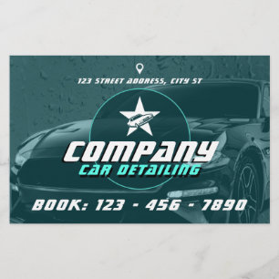 Flyer Automóvel profissional moderno com detalhes do Fly