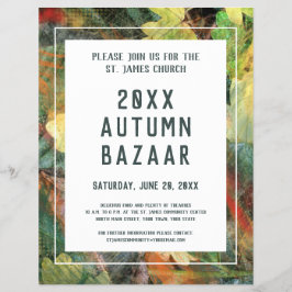 Flyer Autumn Bazaar, School ou Community Event Green Lea