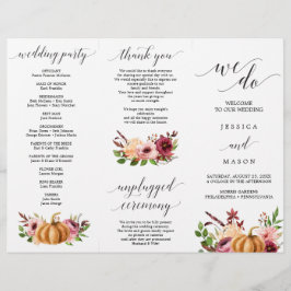 Flyer Autumn Bliss Trifold Wedding Program
