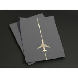 Flyer Aviação minimalista<br><div class="desc">Avião minimalista com imagem vetorial de avião dourado.</div>