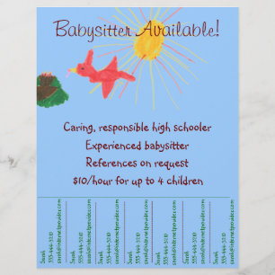 Flyer Aviador Babysitting - cena da luz do sol
