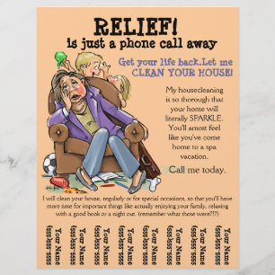 Flyer Aviador Housecleaning do promo (inteiramente