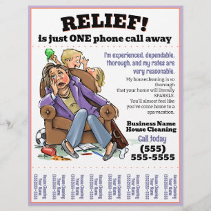 Flyer Aviador Housecleaning (inteiramente customizável)