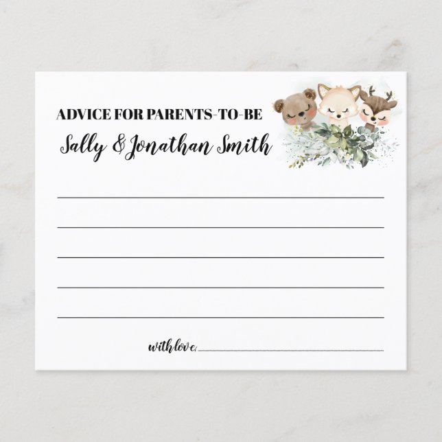 Flyer Aviso aos Pais sobre Animais Florestais (Frente)