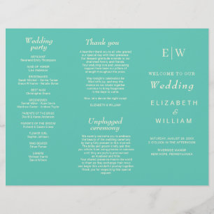 Flyer Awe Aquático Simples Elegante com Casamento Monogr