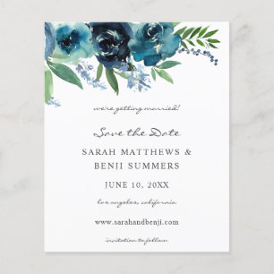 Flyer Azul 2 Azul Azul Floral Salvar Data 2