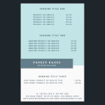 Flyer Azul Geométrico Simples Pastel<br><div class="desc">Simples design Geométrico Moderno em azul pastel e azul-da-noite. Você é bem-vindo a visitar minha loja para produtos mais bonitos.</div>