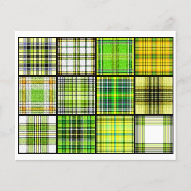 Flyer Azulejos de Saco de Chá Tartan - Dobragem de Origa (Frente)