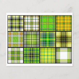 Flyer Azulejos de Saco de Chá Tartan - Dobragem de Origa