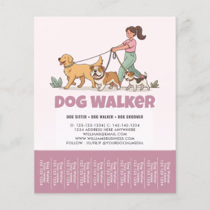 Flyer Babá de Animais de Estimação Promocional Personali