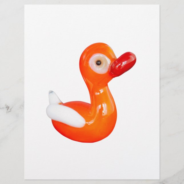 Flyer Baby Shower Orange duckling (Frente)