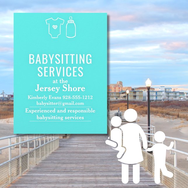 Flyer Babysitting Services no Jersey Shore (Criador carregado)