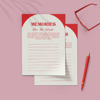 Flyer Bachelorette Memories For The Bride Game