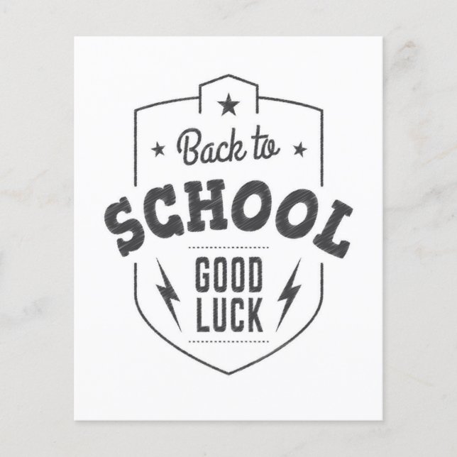 Flyer Back To School Good Luck (Frente)