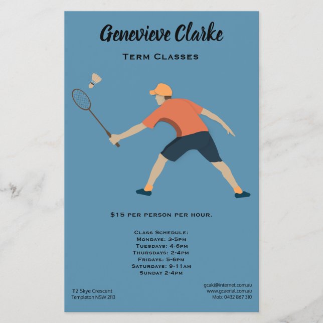 Flyer Badminton (Frente)