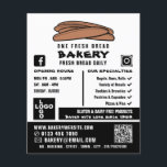 Flyer Baguetes Frescos, Bakers, Bakery Store Adverte<br><div class="desc">Baguetes Frescos,  padeiros,  Folhetos De Publicidade Da Loja De Panificação Da Loja De Cartão de visita.</div>