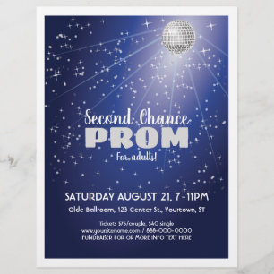 Flyer Baile de formatura da segunda oportunidade para o