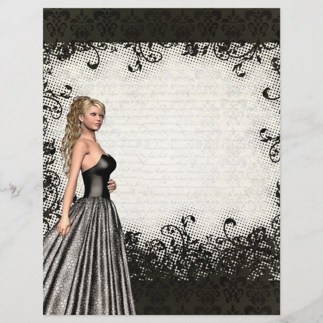 Flyer Baile de formatura de vestido preto (Frente)