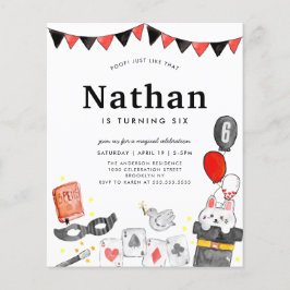 Flyer Baixo Coelho Mágico Ganhou Mágica no Aniversário