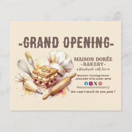 Flyer Bakery Pastry Chef Baking Catering Grand Opening
