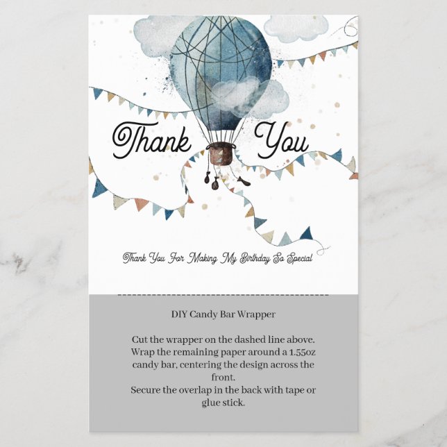 Flyer Balão de Ar Quente Aquoso Aquecido/Wrapper de Bar  (Frente)