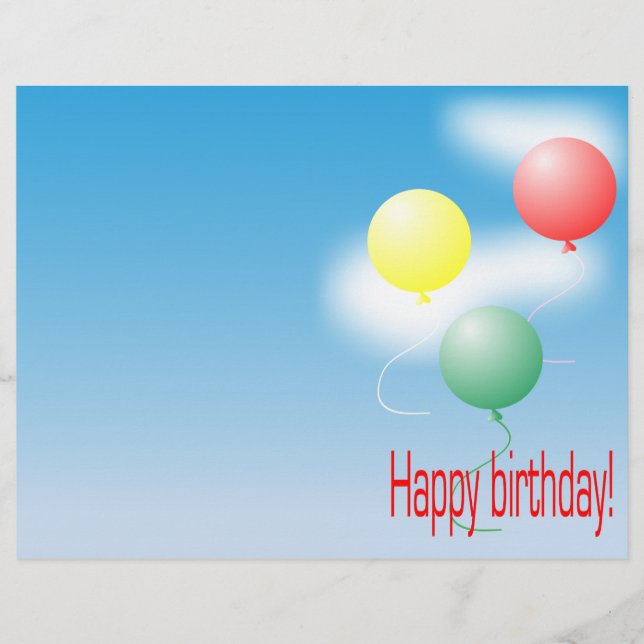 Flyer Balões de ar coloridos (Frente)