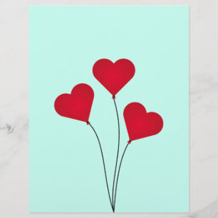 Flyer Balões de Coração Fofo