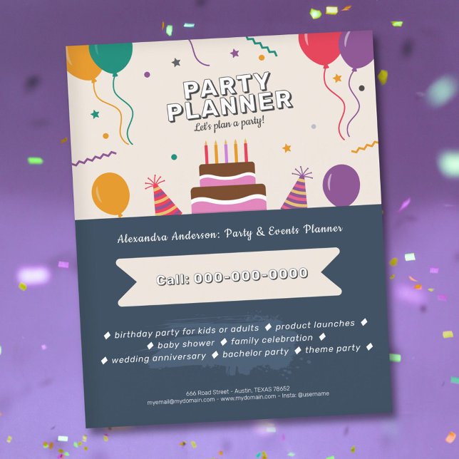 Flyer Balões - Organizador de Festas (Balloons - Party Planner Flyer)