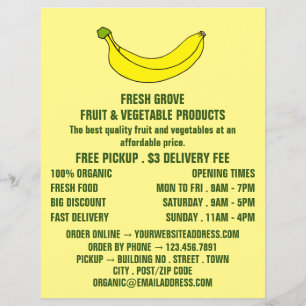Flyer Banana, Greengrocers Publicidade