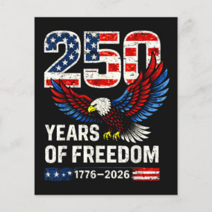 Flyer bandeira americana do aniversário de 250 anos