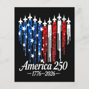 Flyer Bandeira do Coração dos 250 Anos da América