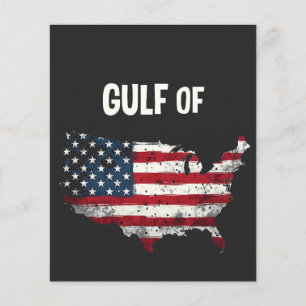 Flyer Bandeira do Mapa Americano Funny Trump USA