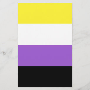 Flyer Bandeira do Orgulho Não Binário