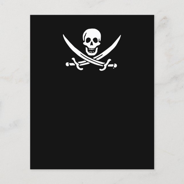 Flyer Bandeira pirata de Jolly roger (Frente)