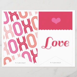 Flyer Banner de Ajuste de Namorados do XOXO 02